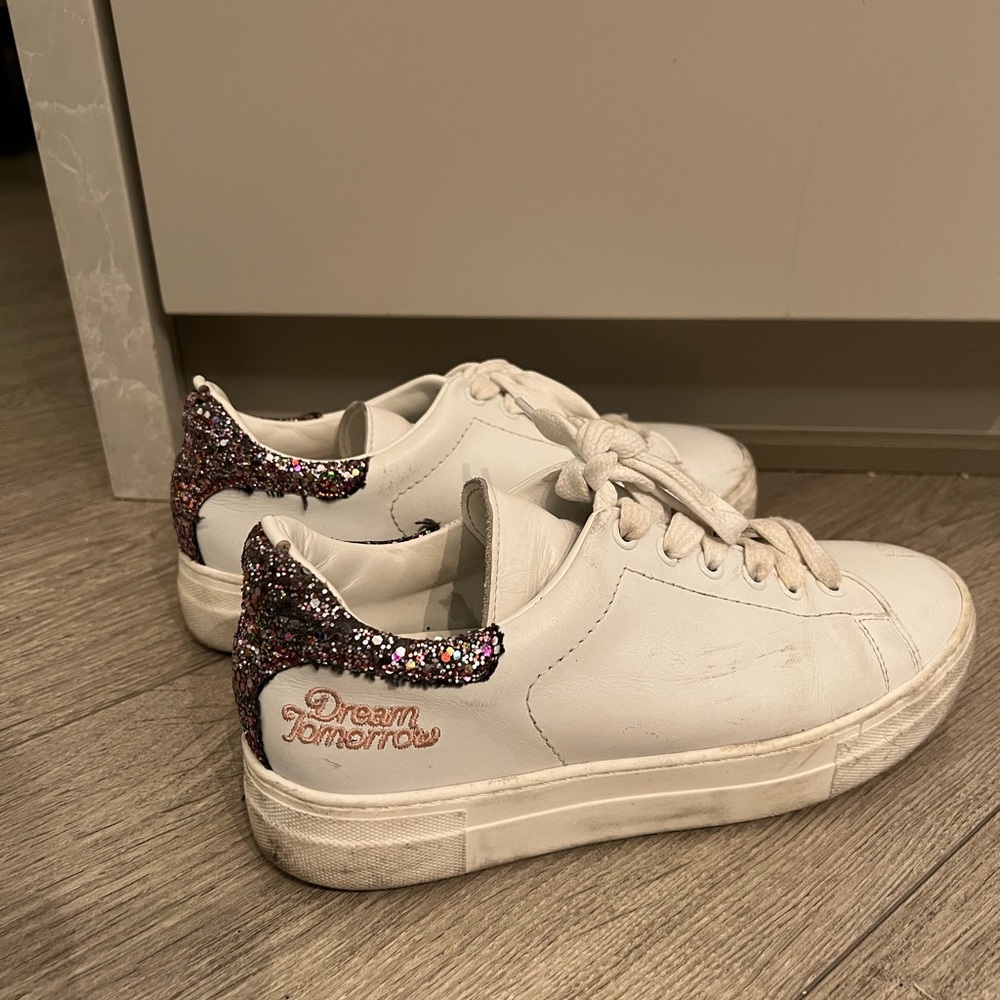 Maje Glitter White Shoes 38